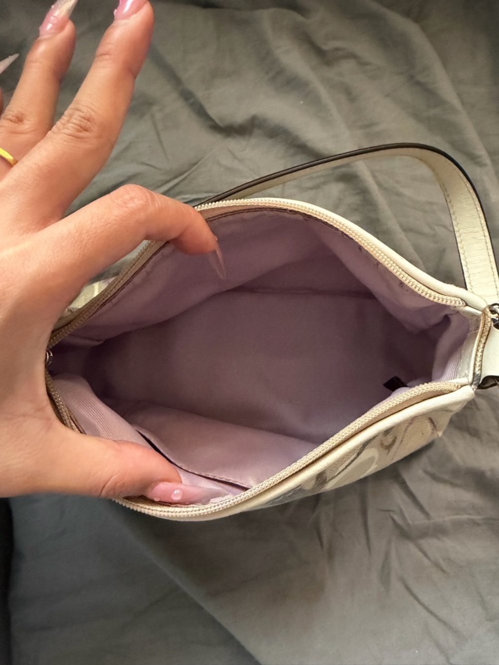 Coach Mini Signature Canvas Shoulder Bag Y2K Pastel Multicolor Pochette - Picture 5 of 7